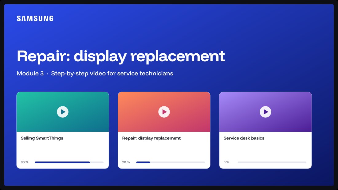 Illustration: a video lesson on display replacement for technicians
